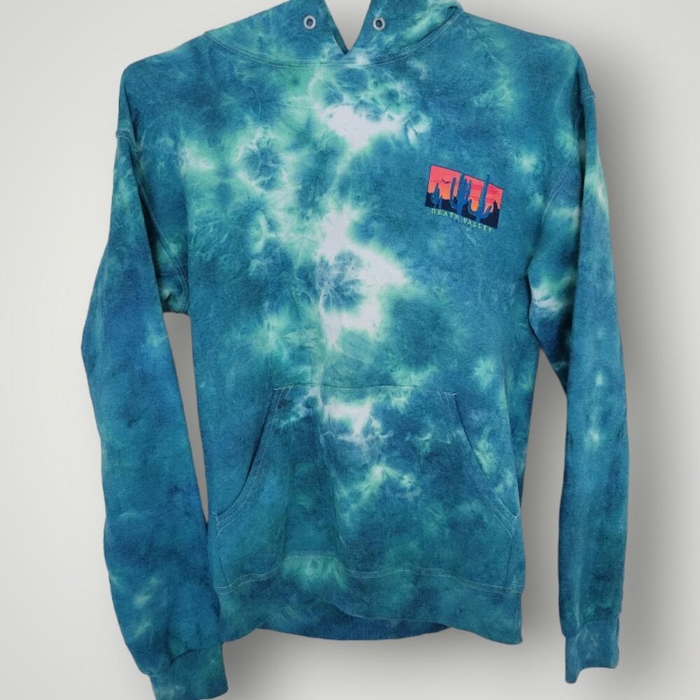 Artist Union Men/Women Size Small S Tie Dye Blue Hoodie Death Valley Unisex - Picture 2 of 7